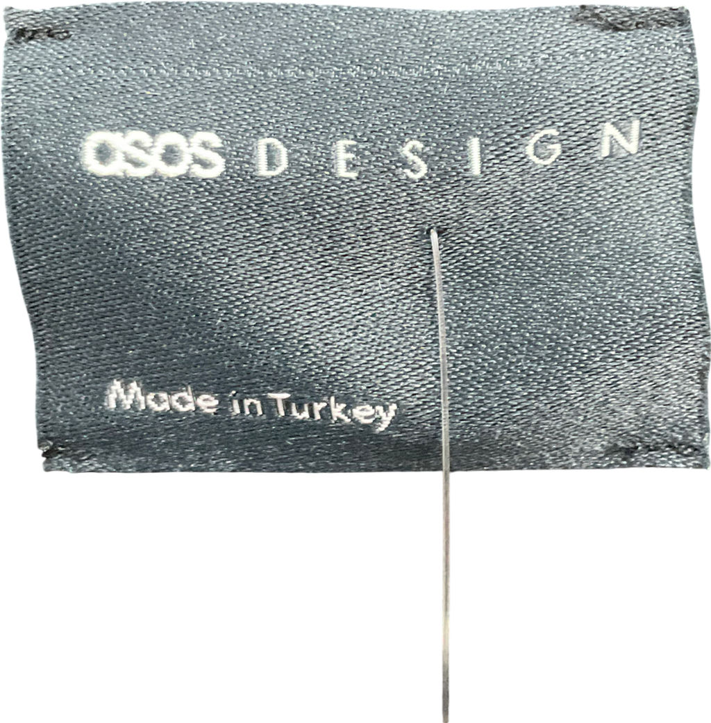 ASOS Black Knitted Structured Crew Neck Cardigan With Gold Buttons UK XS