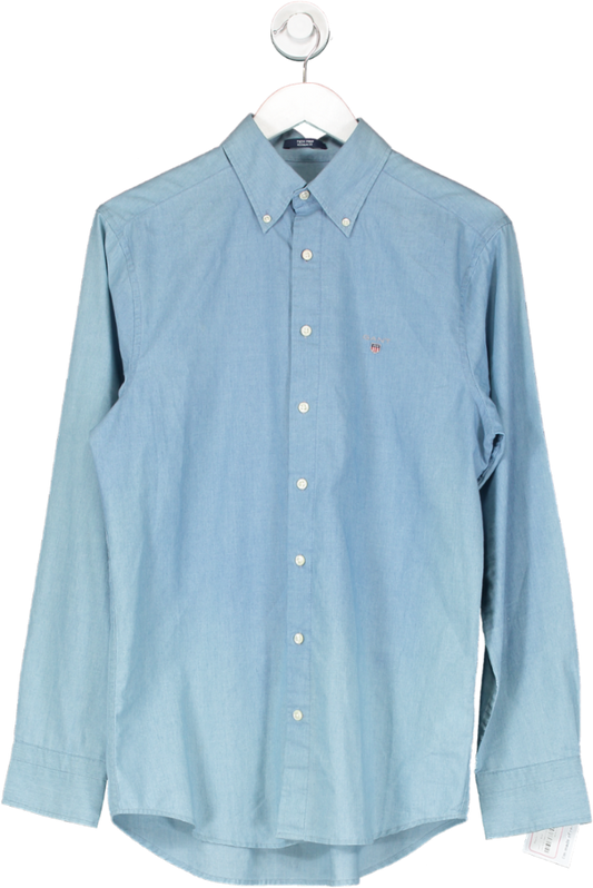 GANT Blue Regular Fit Tech Prep Cotton Shirt UK S
