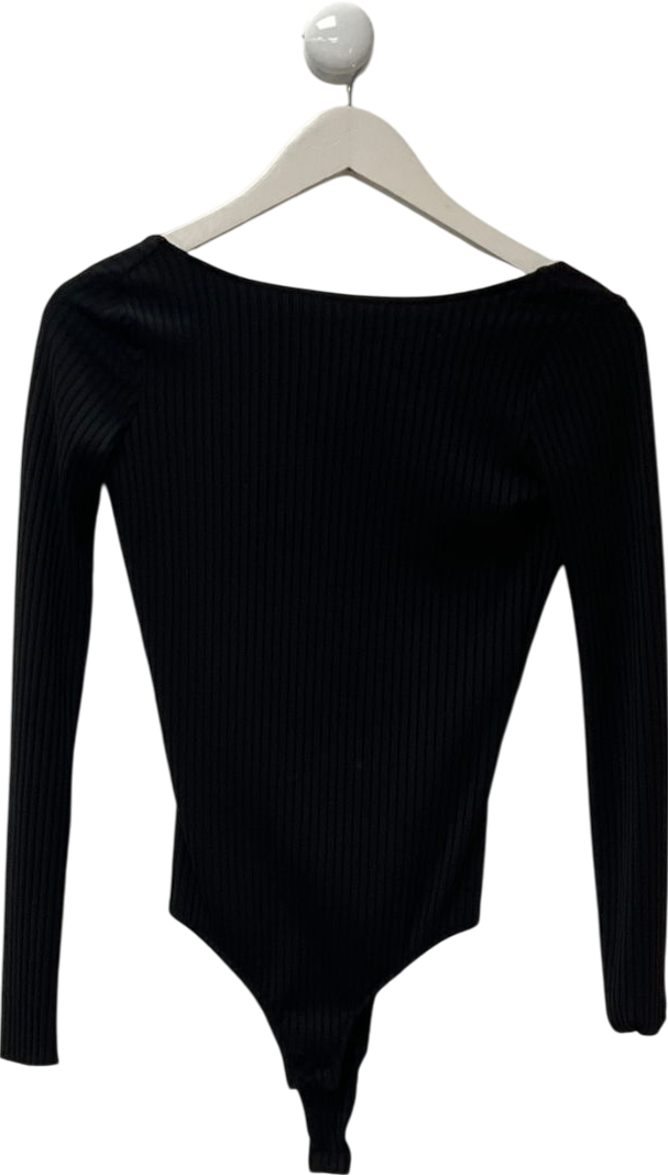 ZARA Black Long Sleeved Backlessbodysuit UK S