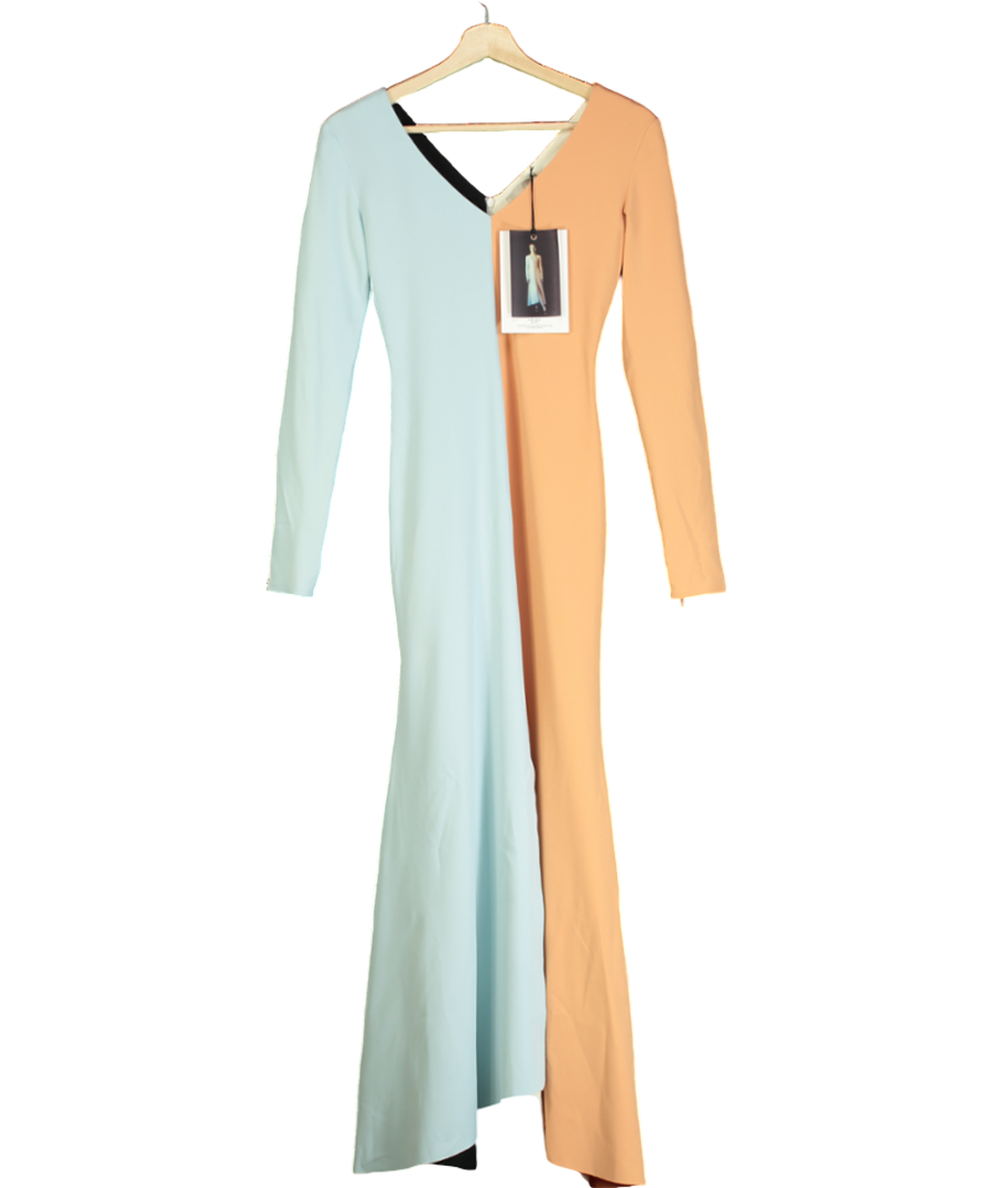 Awake Mode Multicoloured Poly Blend Fluted Maxi Dress UK 6