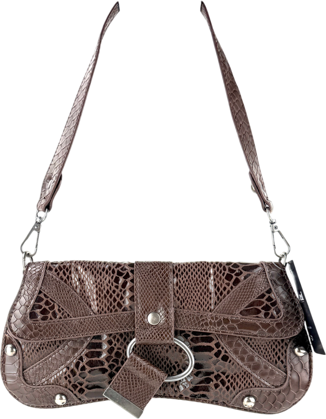 Urban Outfitters Brown Y2k Snake Print Shoulder Bag