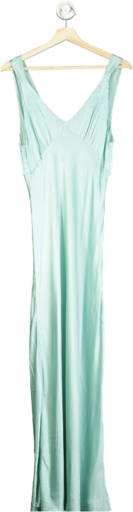 Zara Ltd.Edition Aqua Silk Long Dress UK M