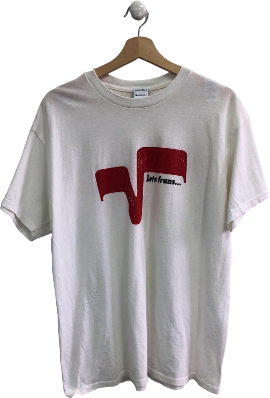 iets frans White Graphic Print T-Shirt UK M
