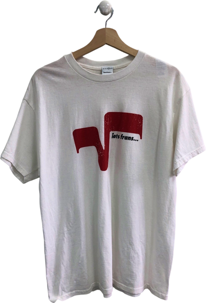 iets frans White Graphic Print T-Shirt UK M