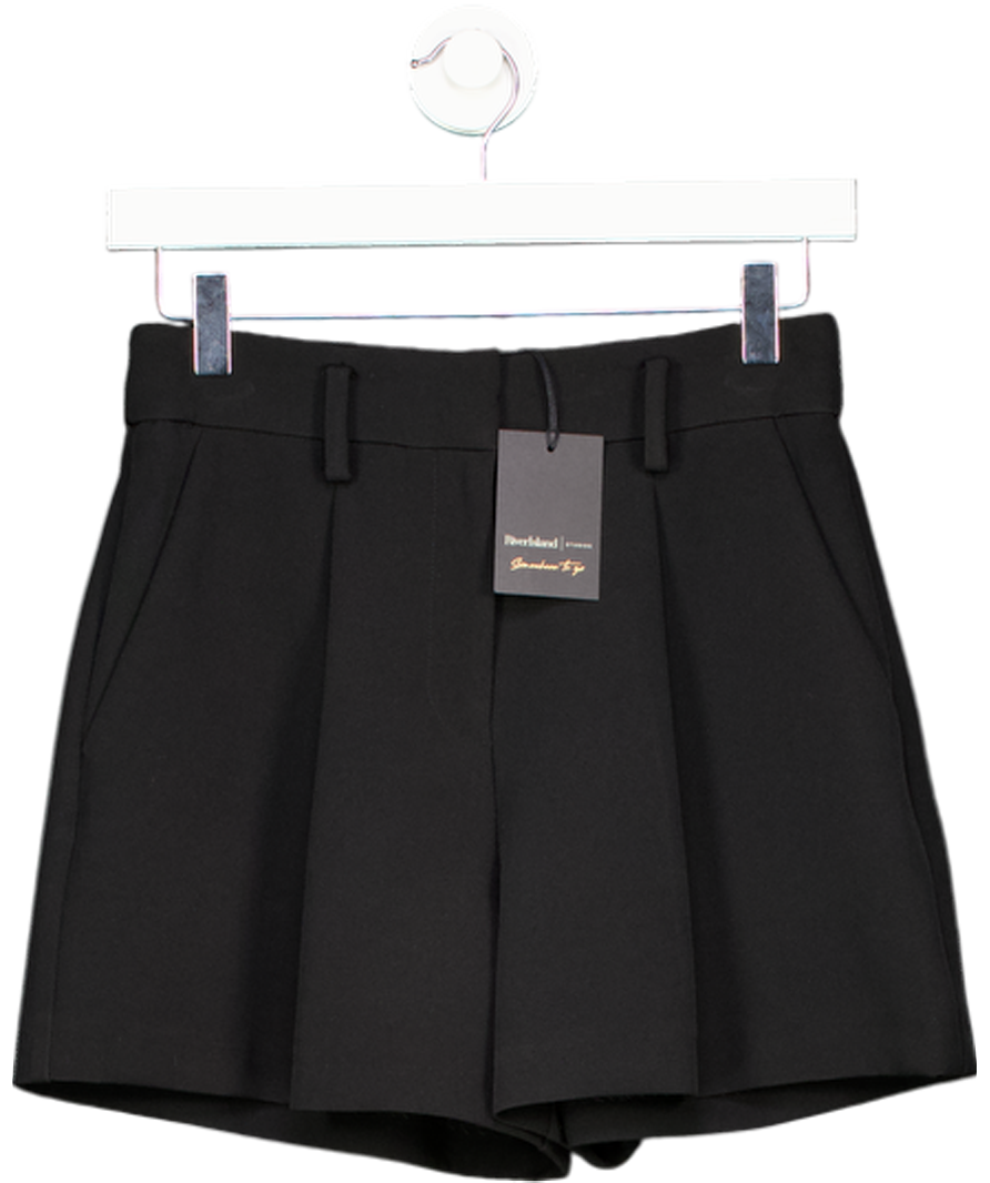 River Island Black Structure Shorts UK 6