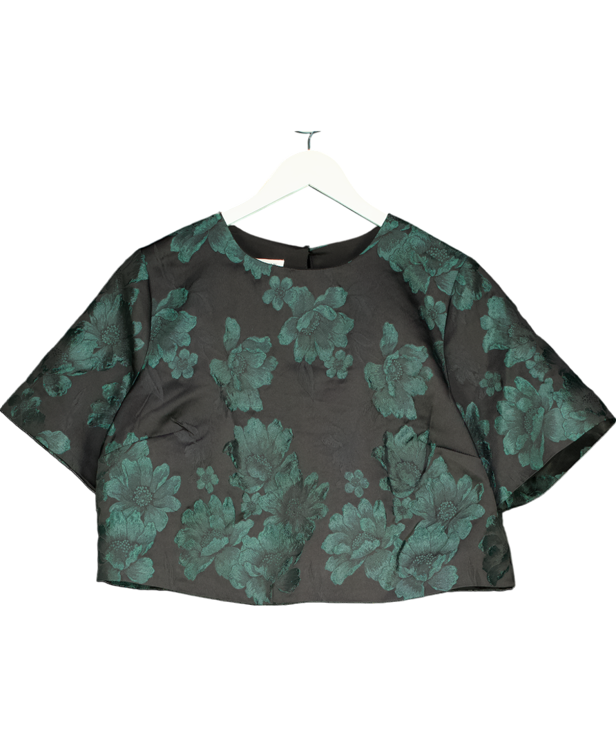 Monsoon Green Floral Print Blouse UK 16