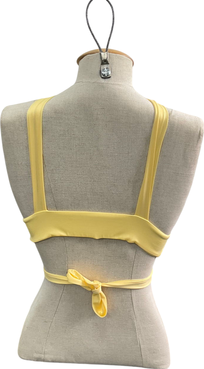 Oh Polly Yellow Halter Neck Bikini Top UK S