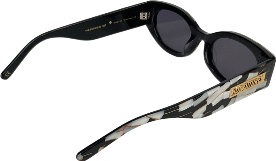 hot future Black Cosmic Rebel Sunglasses One Size