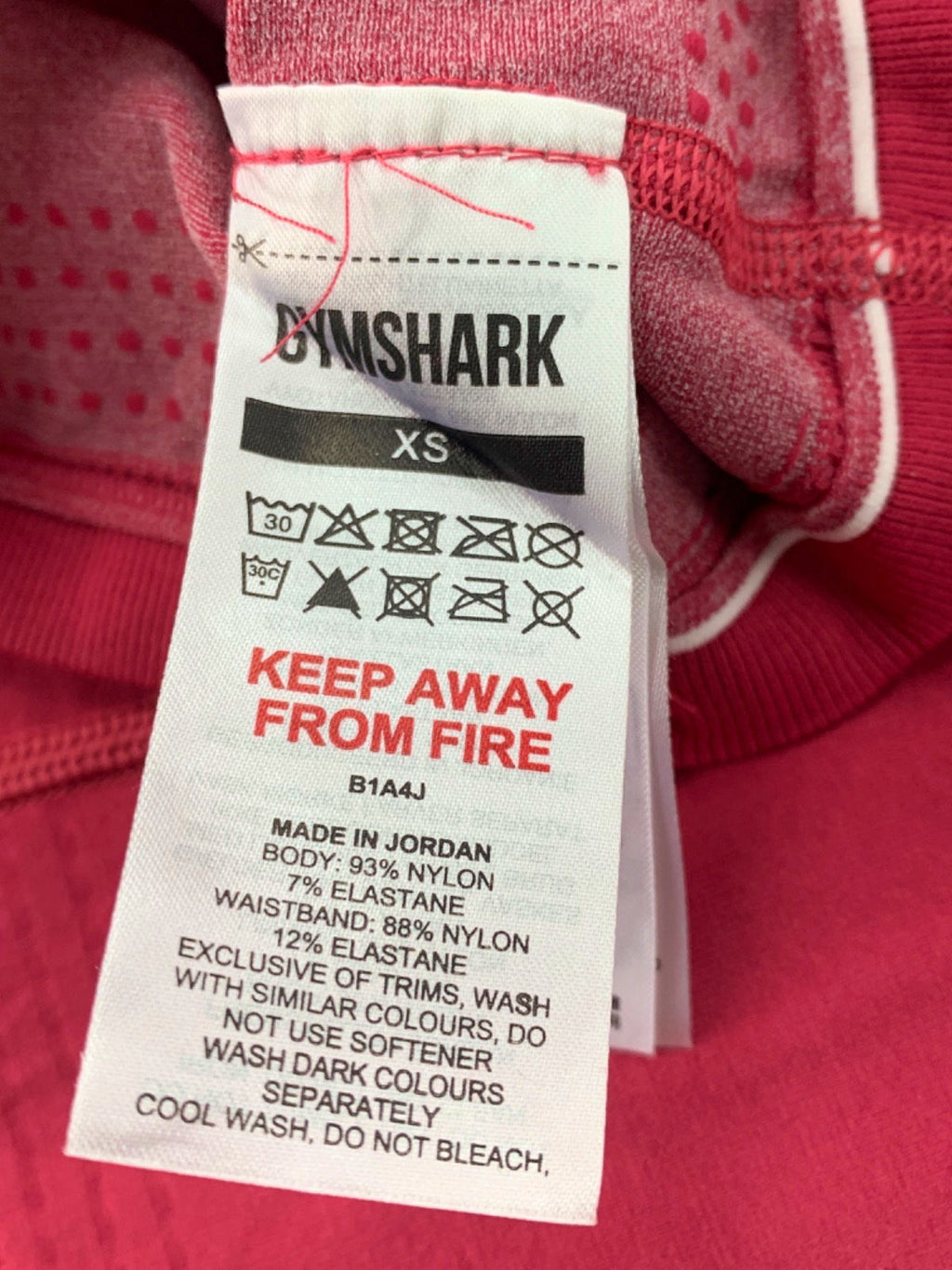 Gymshark Red Seamless High-Waisted Shorts XS