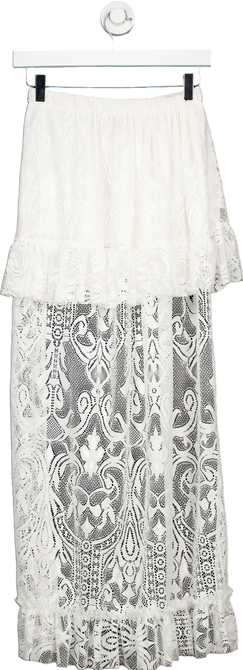 Zack White Lace Maxi Skirt UK S