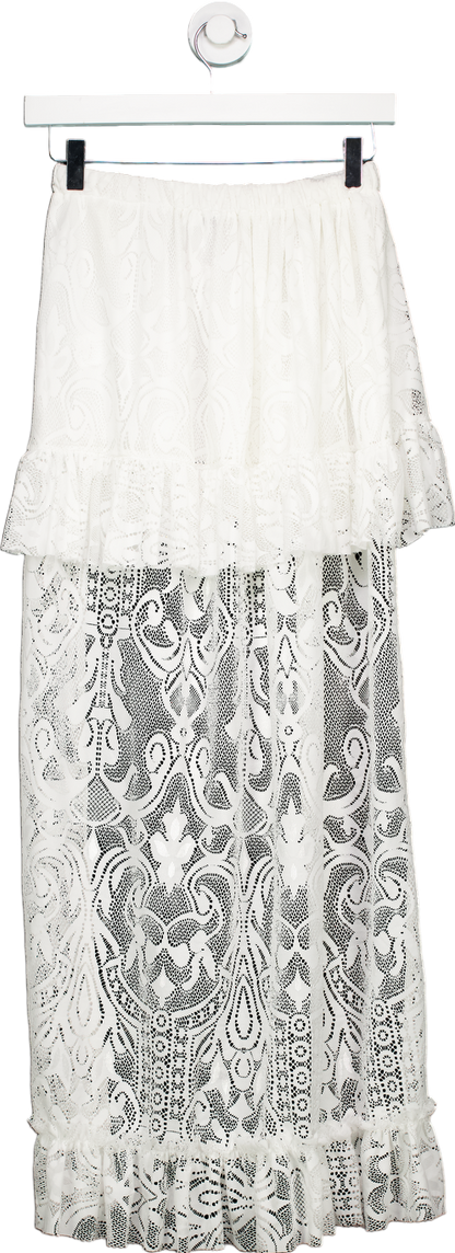 Zack White Lace Maxi Skirt UK S