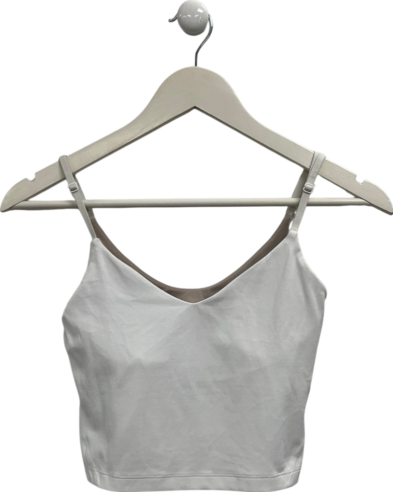 Lululemon White Light Support Tank Top UK S