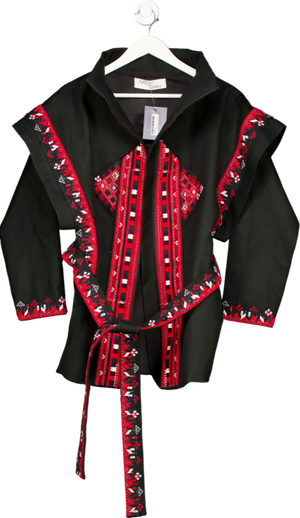 Nadya Shah Black Helena Belted Jacket UK XS/S