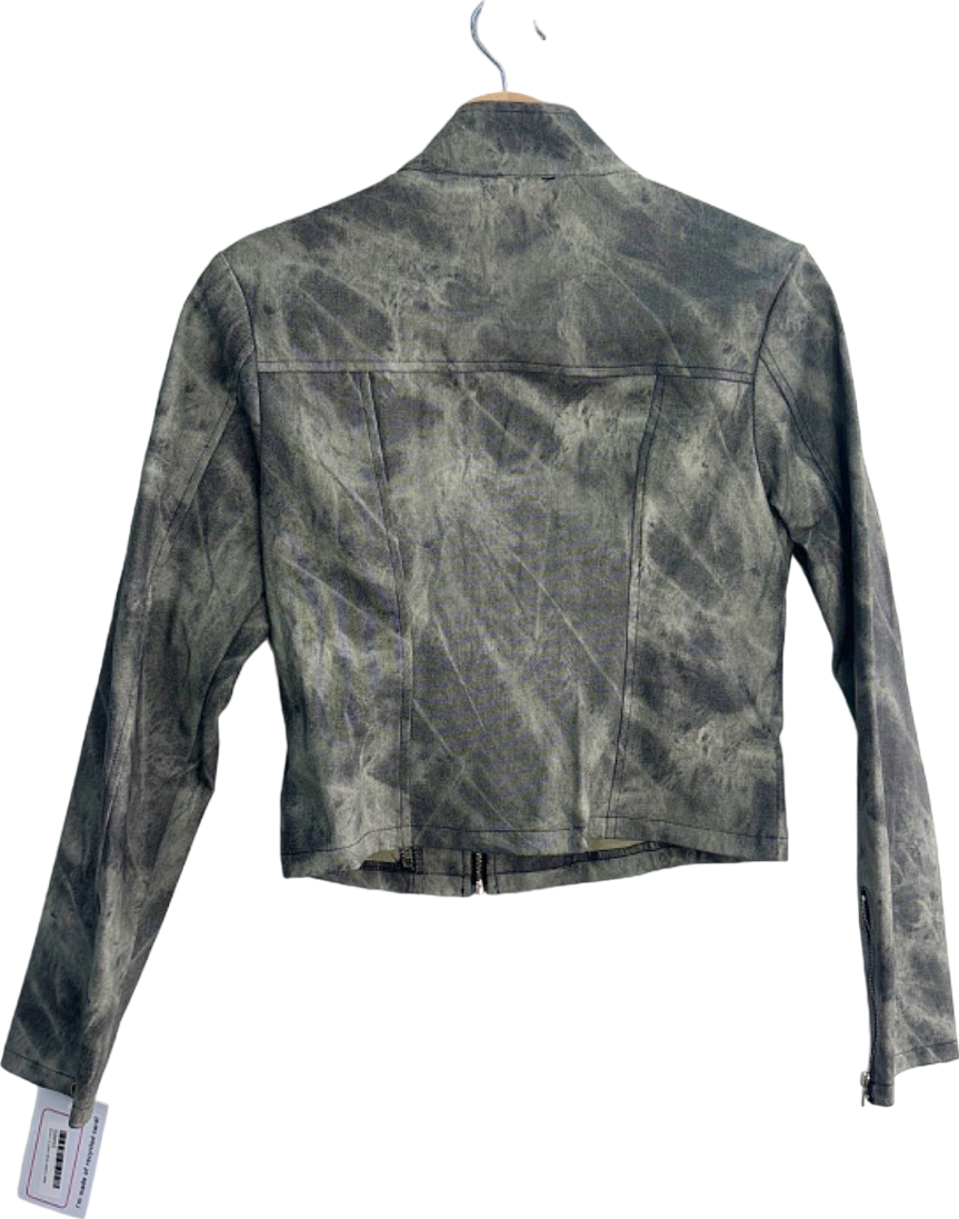 Fashion Nova Grey Washed Denim Jacket XS