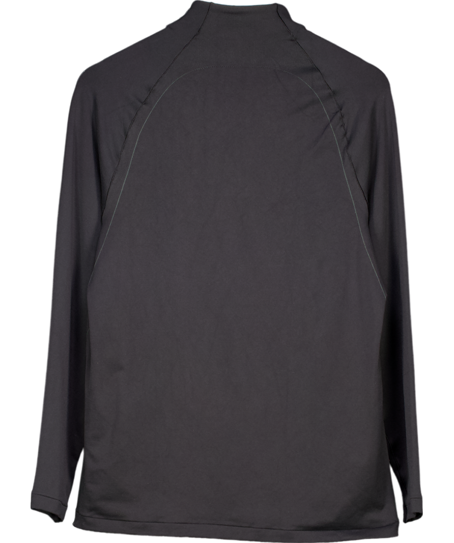 gymshark Black 1/4 Zip Long Sleeve Top UK M