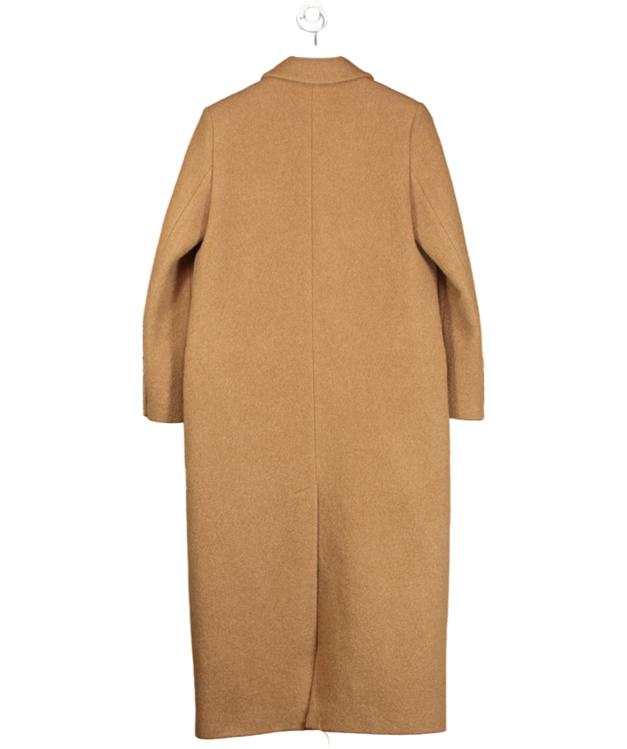 Whistles Brown Camel Textured Wool Blend Coat UK 10