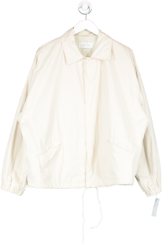 Olive Cream Lightweight Cotton Jacket One Size