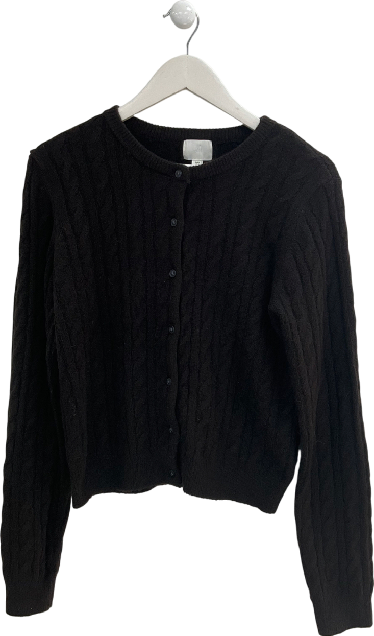 H&M Brown Cable Knit Cardigan UK S