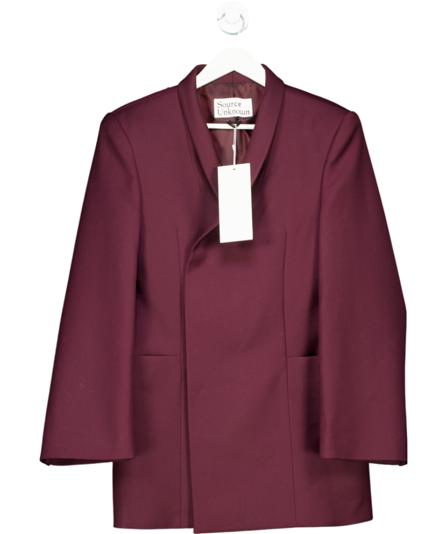 Source Unknown Red Corrin Wrap Blazer UK M