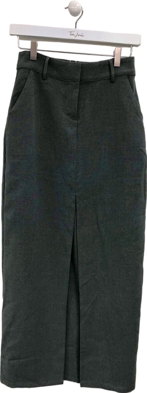 Pretty Lavish Grey Midi Pencil Skirt UK 6