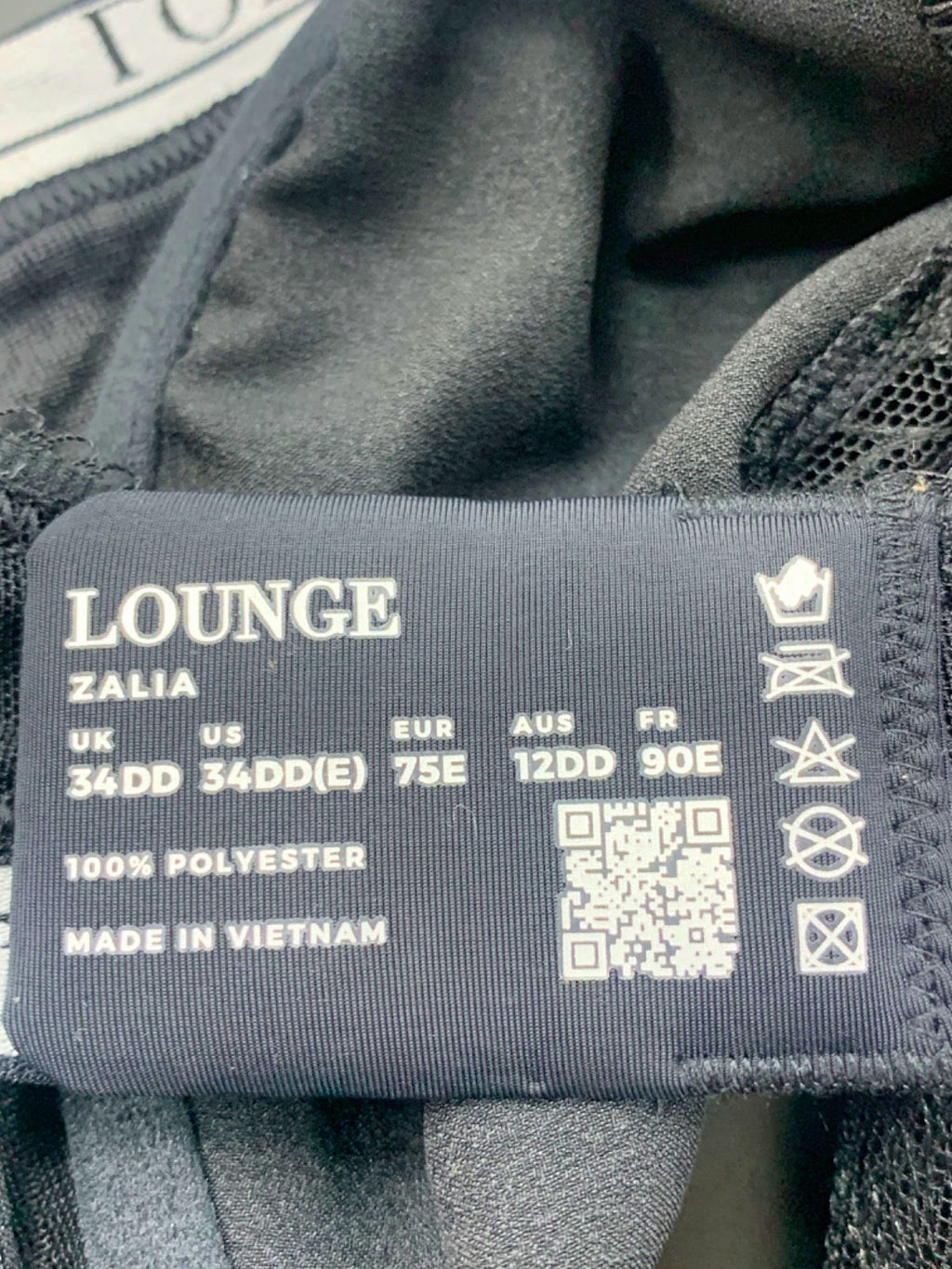 Lounge Black Zalia Bra 34DD