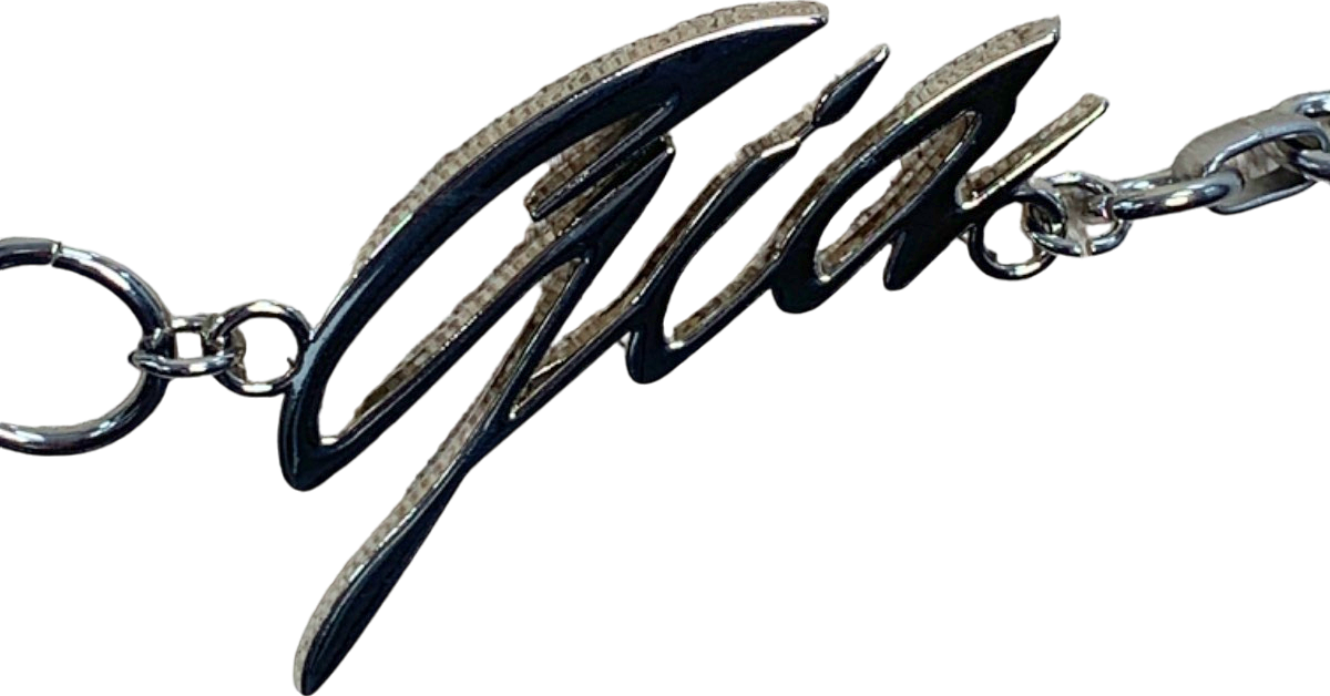 Guess Silver Logo Chain Belt UK One Size