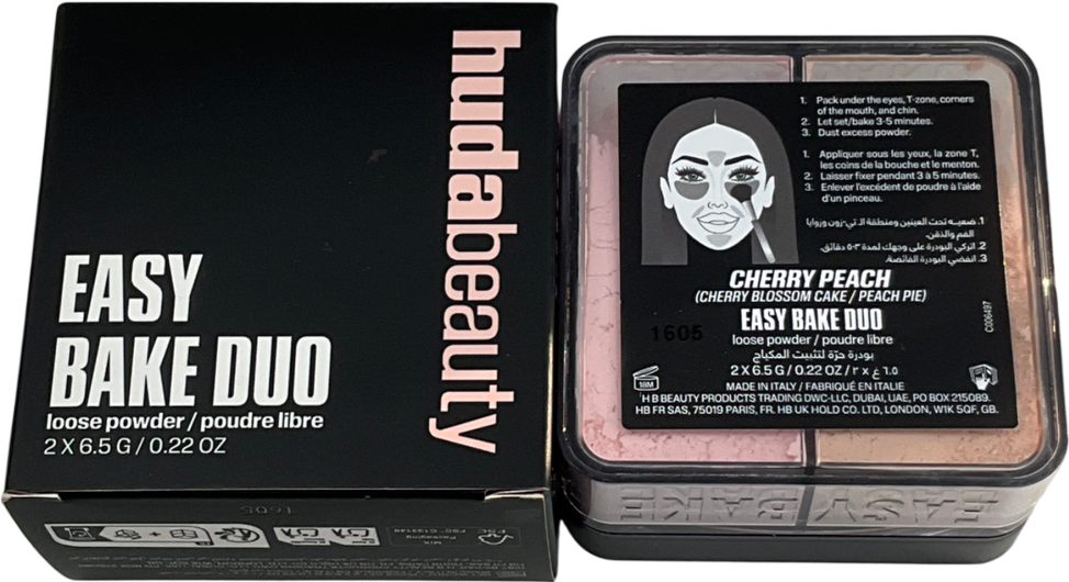 Huda Beauty Easy Bake Duo Loose Powder Cherry Peach 2x6.5g