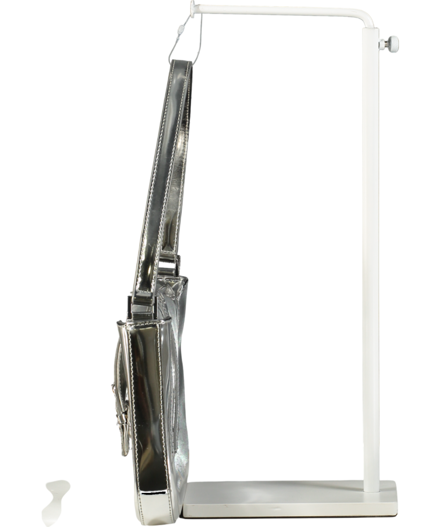 BY FAR Metallic Miranda Shoulder Bag In Silver