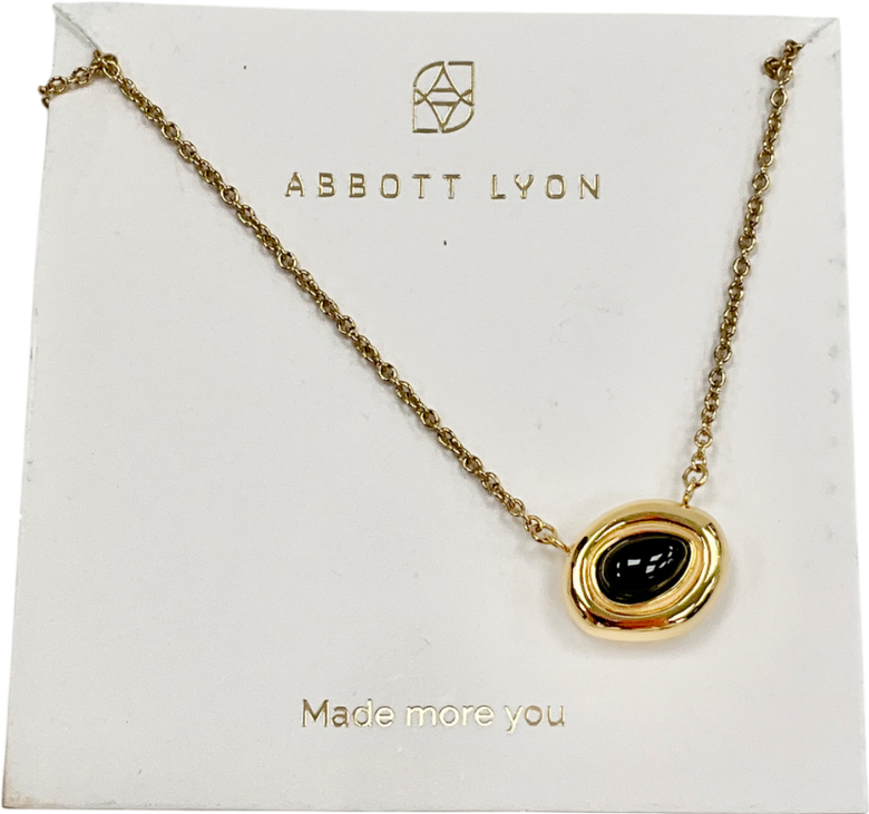 Abbott Lyon Black Onyx Molten Necklace (gold) One Size