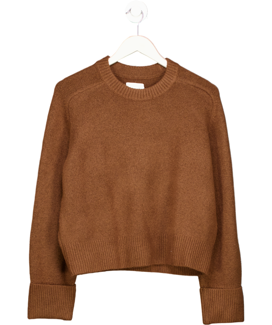 Abercrombie & Fitch Chocolate Brown Crew Neck Jumper UK XS