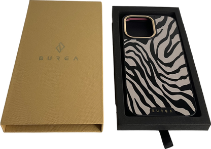 Burga White And Black Zebra Print Iphone 15 Pro max Case