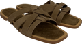 Stradivarius Brown Flat Split Leather Sandal UK 7 EU 40 👠