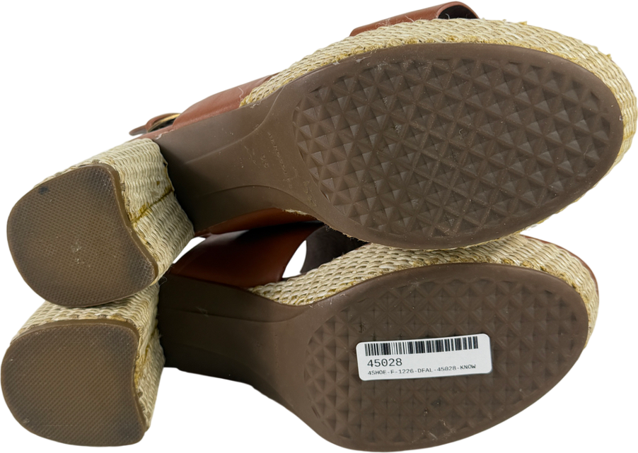 Aerosoles Brown Comfortable Women's Platform Sandal In Tan UK 9.5 EU 42.5 👠