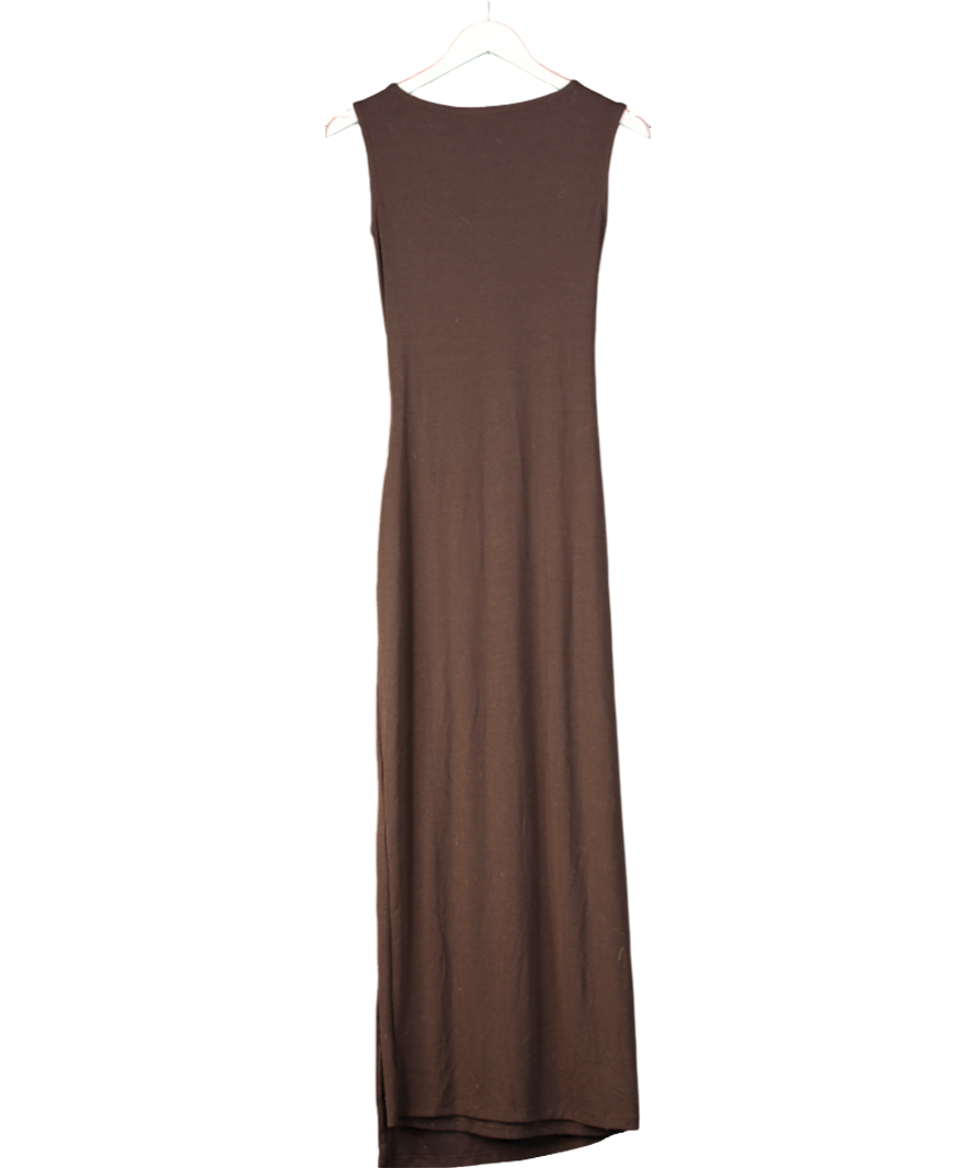 4th & Reckless Brown Nia Maxi Dress UK 8