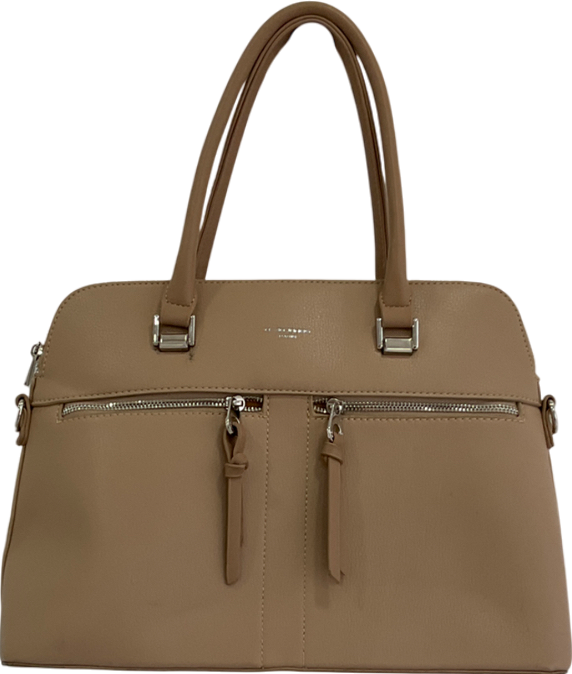 david jones Beige Camel Tote Handbag