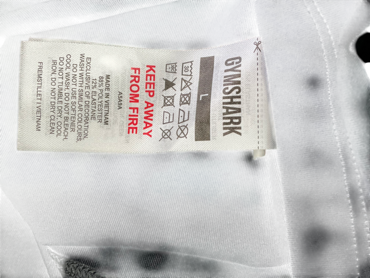 gymshark Black 1/4 Zip UK L