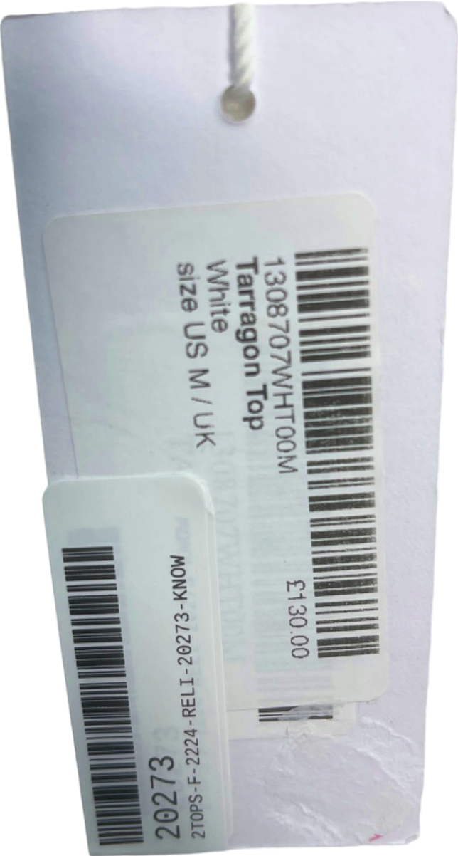 Reformation White Tarragon Top UK 12