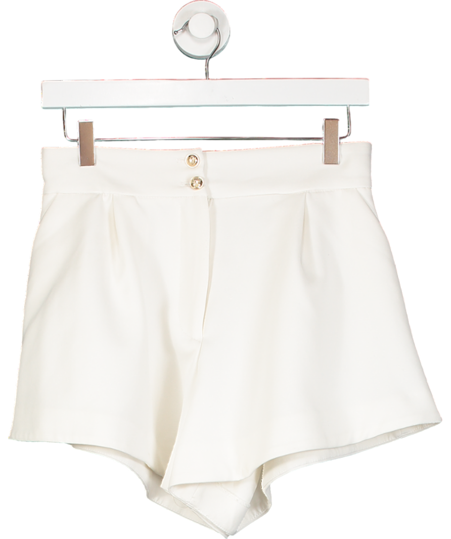 River Island White Tailored Shorts UK 8