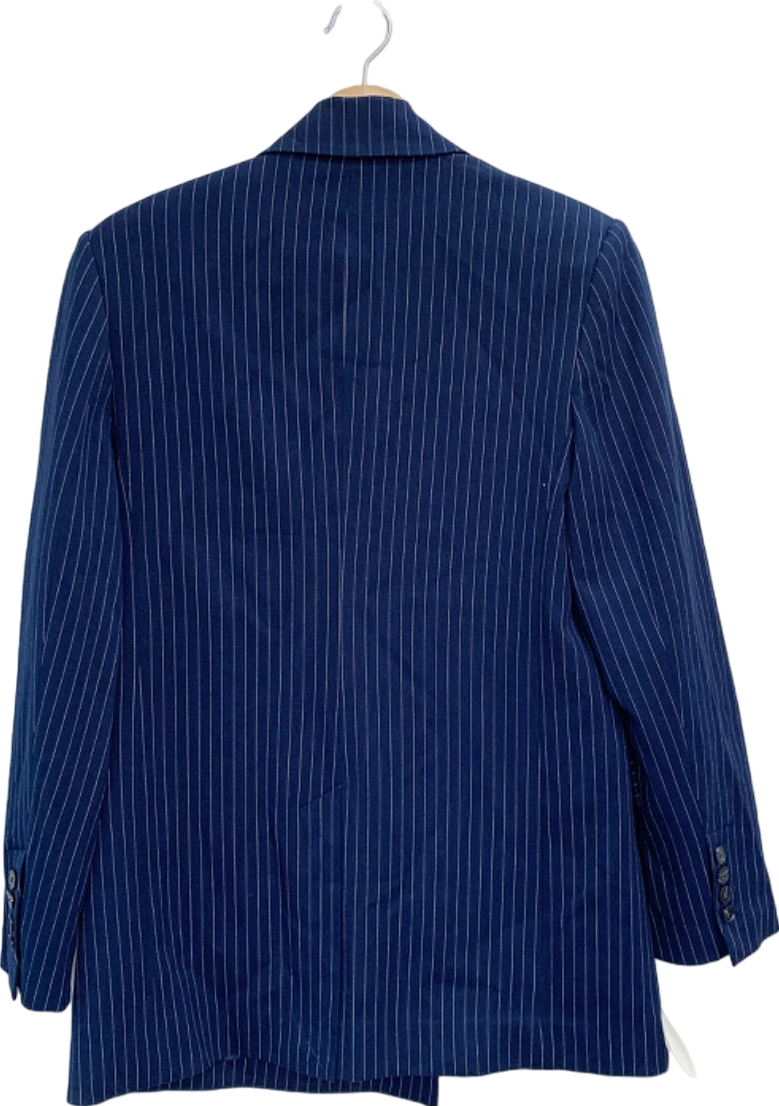 Shona Joy Navy Pinstripe Blazer UK 8