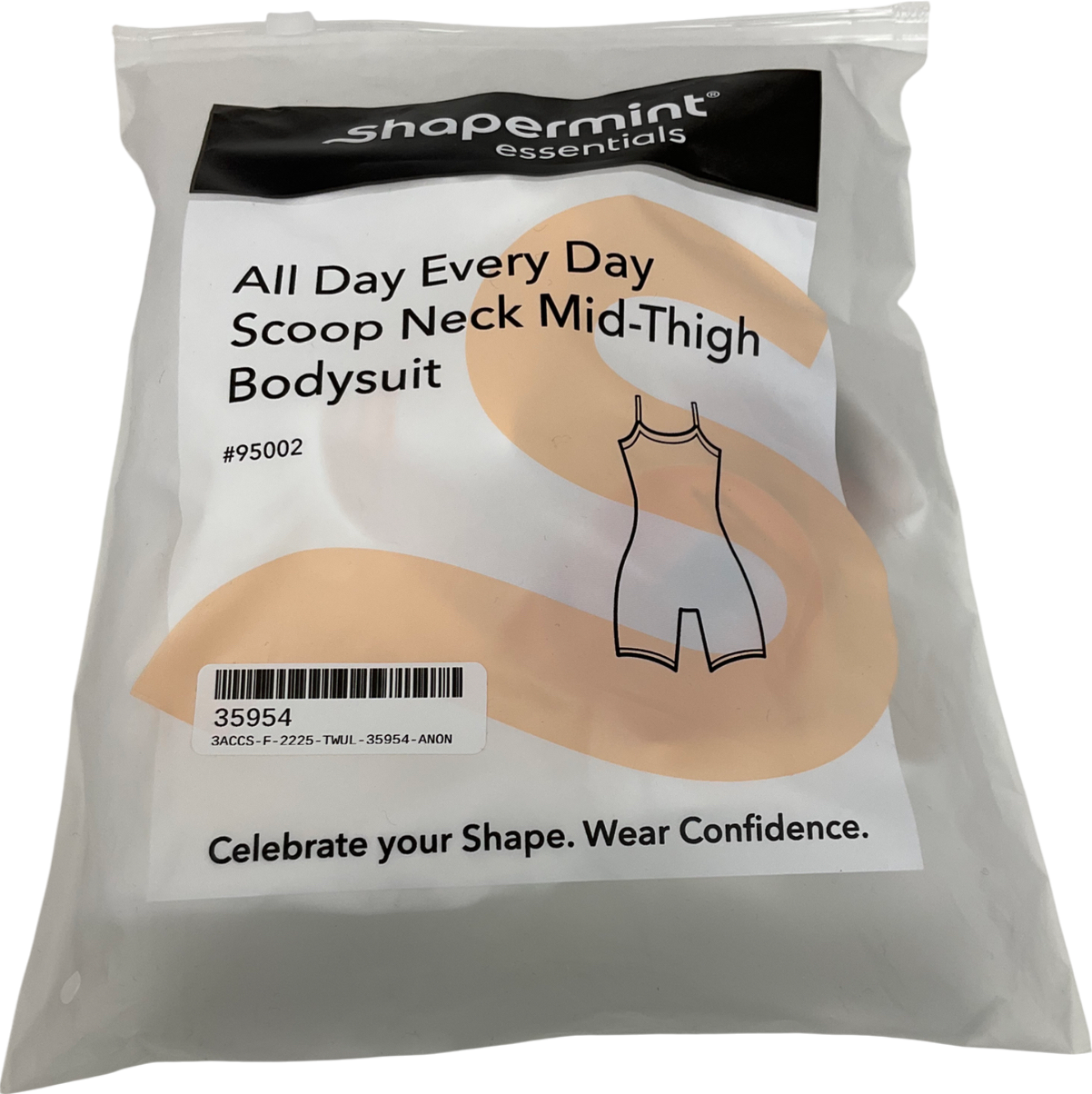 shopermint White All Day Every Day Scoop Neck Mid-thigh Bodysuit UK L