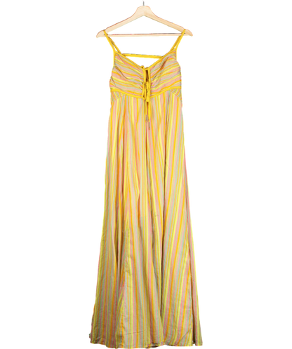 Free People Yellow / Multicolour Dream Weaver Maxi Dress UK M