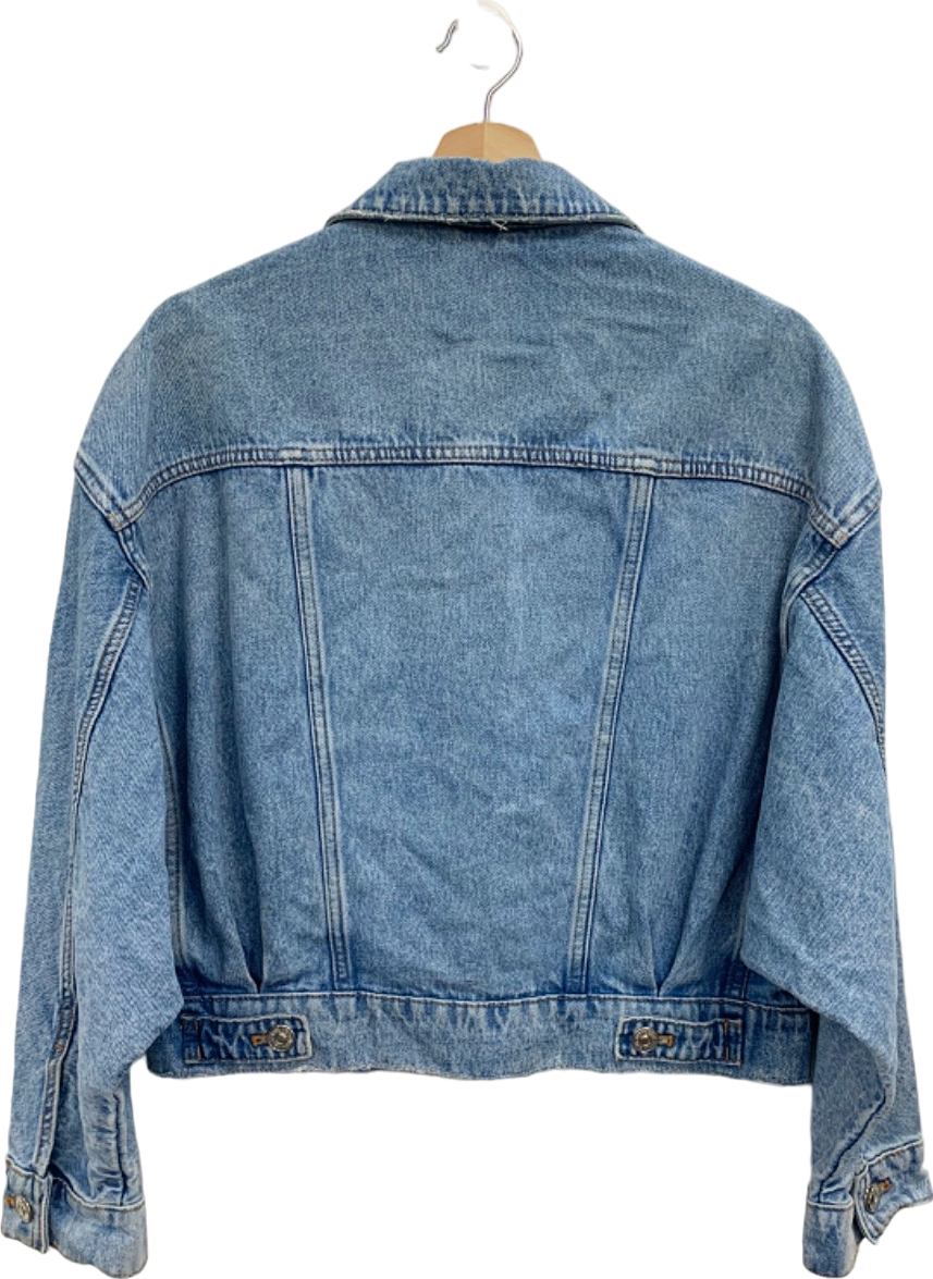 Zara Blue Denim Oversized Jacket UK 6