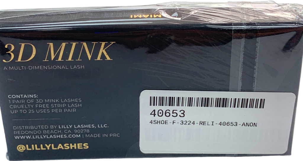 Lilly Lashes Black Miami 3D Mink Lashes