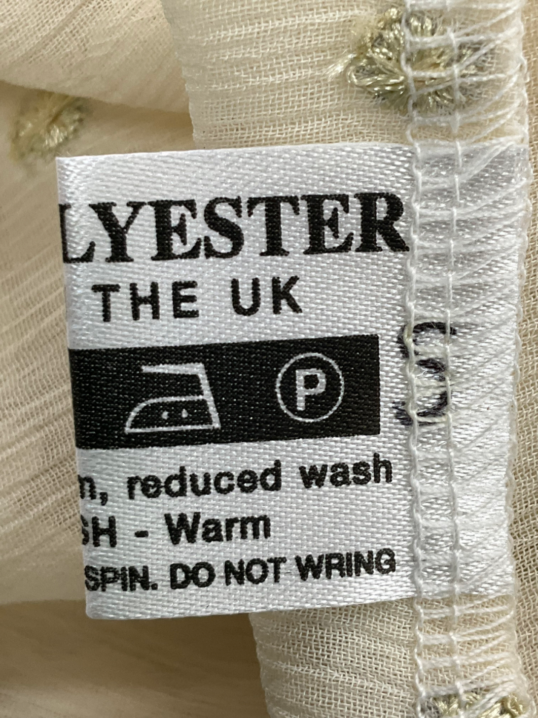 Minkie Cream Flower Detail Blouse UK S