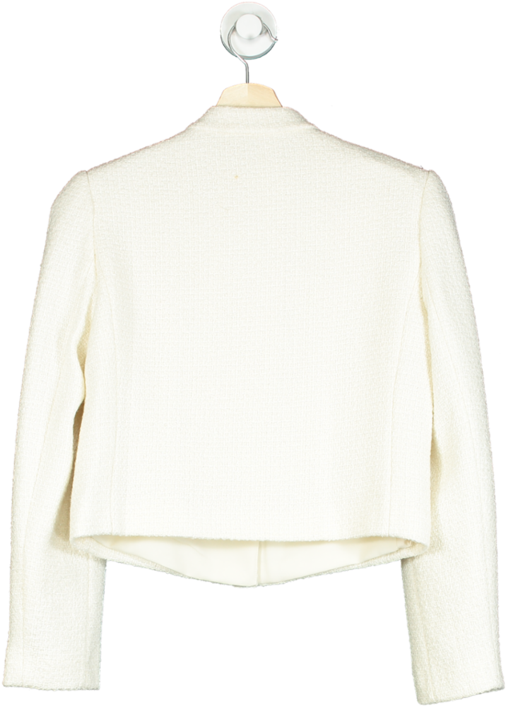 Goelia White Textured Blazer XS