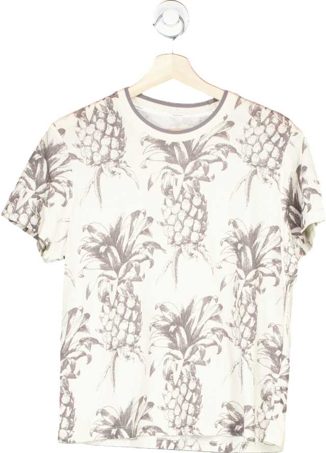 Zimmermann Beige Pineapple Print T-Shirt UK 8
