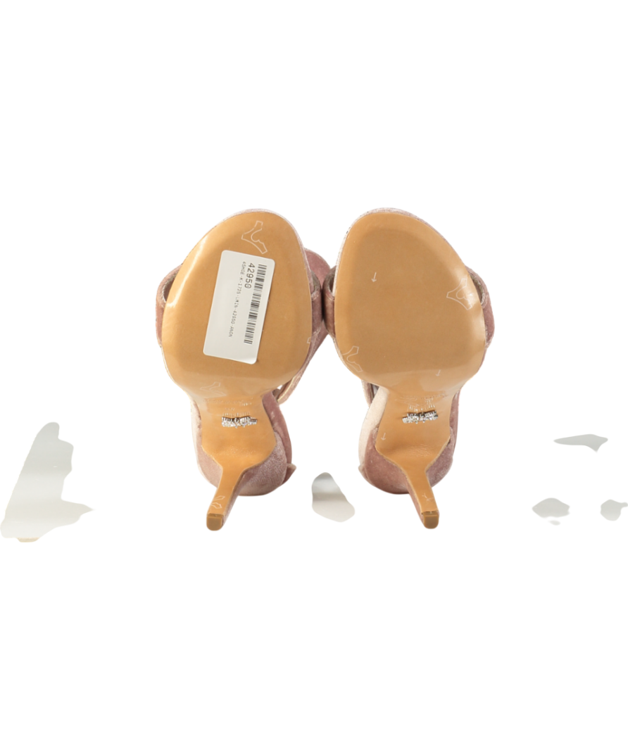 Aruna Seth Nude Velvet Butterfly Heels UK 4 EU 37 👠
