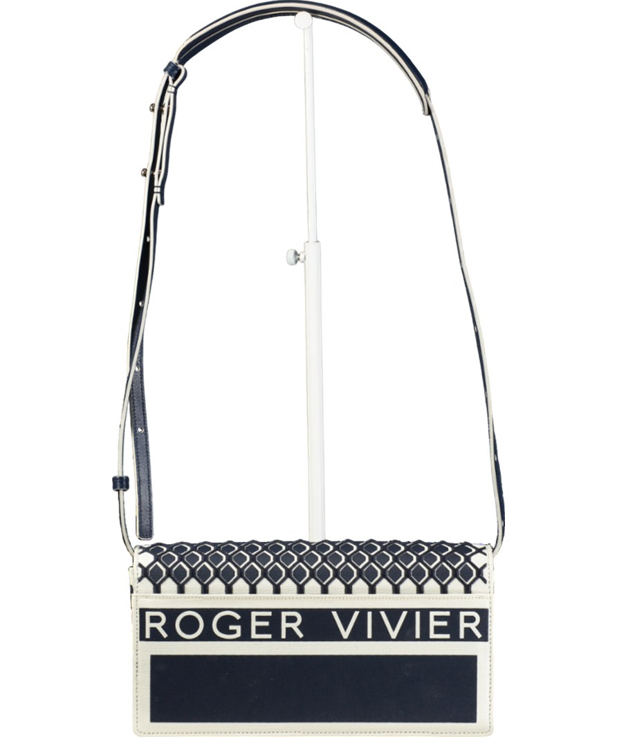 Roger Vivier Blue Illusion Logo Shoulder Bag