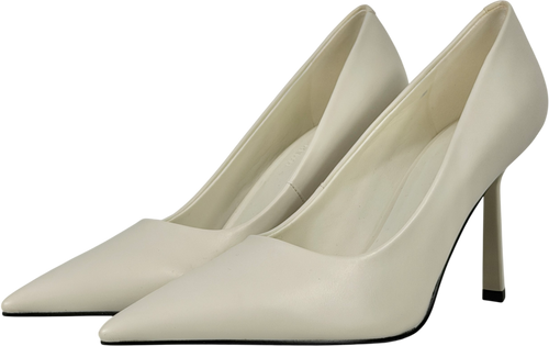Charles & Keith Cream Pointed-toe Pumps UK 6 EU 39