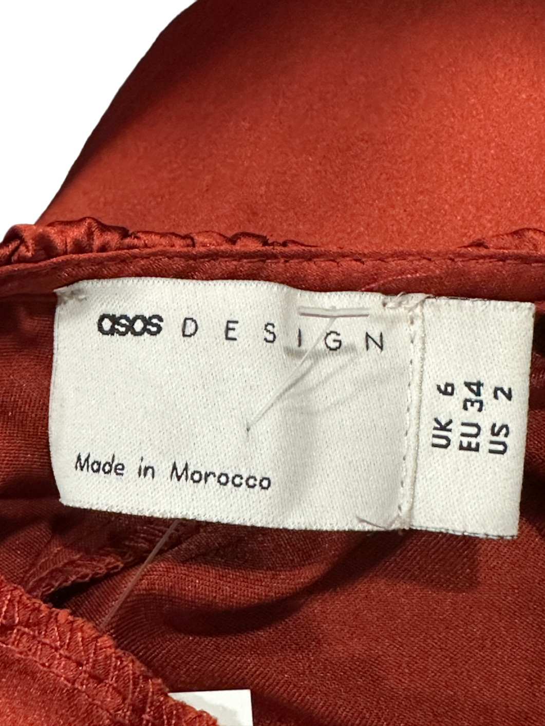 ASOS Design Rust Maxi Dress UK 6